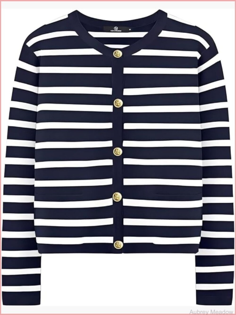 Open Front Cardigan Button Down Knit Sweater with Pockets